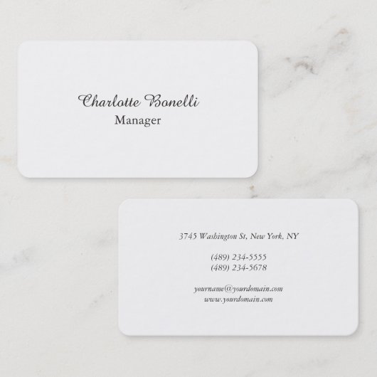 Professional Modern Minimalist Creative 名刺 (正面/裏面)