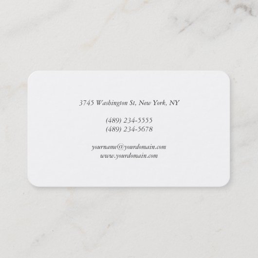 Professional Modern Minimalist Creative 名刺 (裏面)