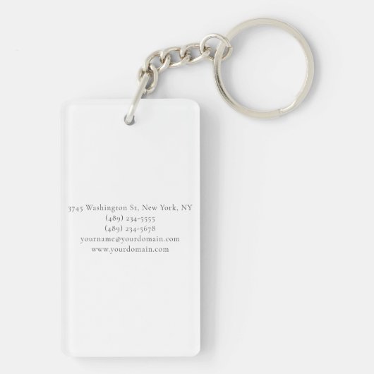 Professional Modern Minimalist Plain キーホルダー (裏面)