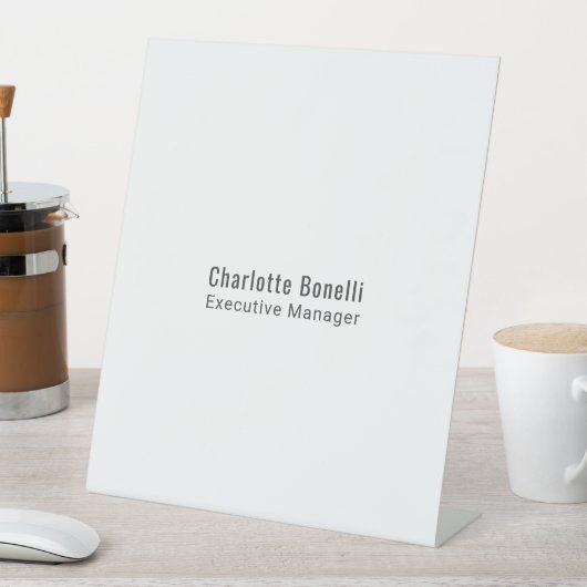 Professional Modern Minimalist Plain  台座サイン (インサイチュ)