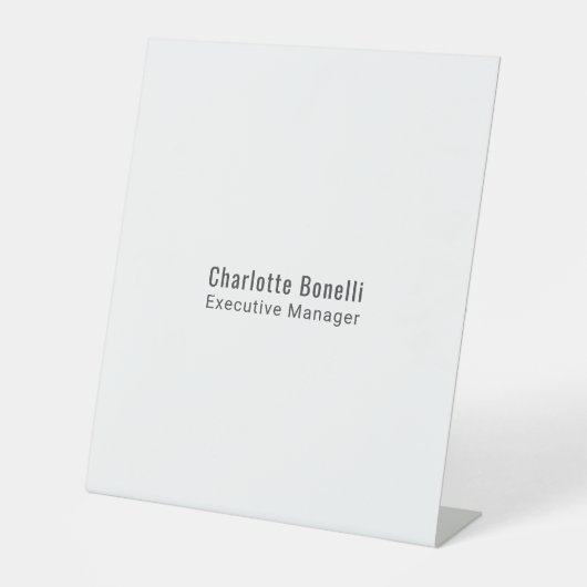 Professional Modern Minimalist Plain  台座サイン (正面)