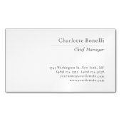 Professional Modern Minimalist Plain Black & White マグネット名刺 (正面)