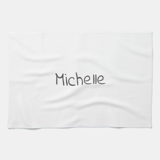 Professional Modern Minimalist Plain Own Name キッチンタオル (横)