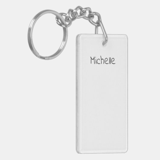 Professional Modern Minimalist Plain Own Name キーホルダー (正面左)