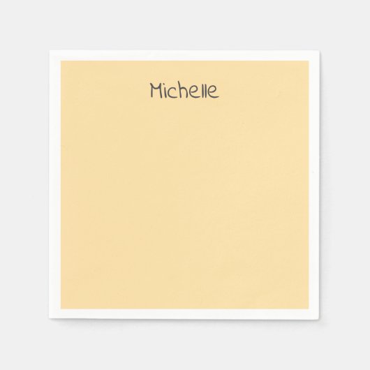 Professional Modern Minimalist Plain Own Name スタンダードカクテルナプキン (正面)