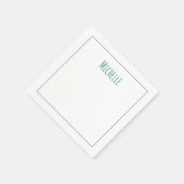 Professional Modern Minimalist Plain Own Name スタンダードカクテルナプキン (角)