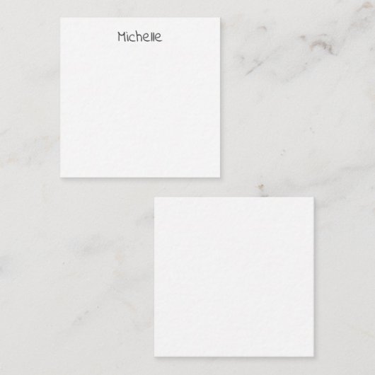 Professional Modern Minimalist Plain Own Name ノートカード (正面/裏面)