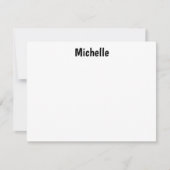 Professional Modern Minimalist Plain Own Name ノートカード (正面)