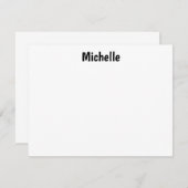 Professional Modern Minimalist Plain Own Name ノートカード (正面/裏面)