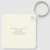 Professional Modern Minimalist Plain Round Corner キーホルダー (裏面)