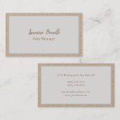 Professional Modern Minimalist Premium Kraft 名刺 (正面/裏面)