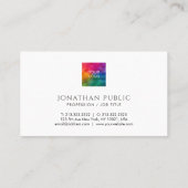 Professional Modern Minimalist Upload Your Logo to 名刺 (裏面)