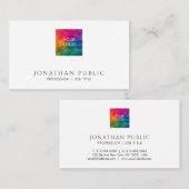 Professional Modern Minimalist Upload Your Logo to 名刺 (正面/裏面)