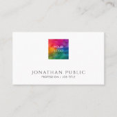 Professional Modern Minimalist Upload Your Logo to 名刺 (正面)
