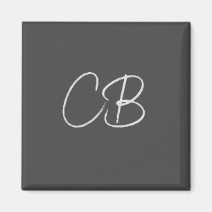 Professional Modern Monogram Minimalist Initials マグネット