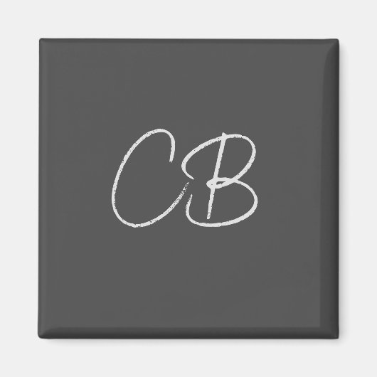 Professional Modern Monogram Minimalist Initials マグネット (正面)