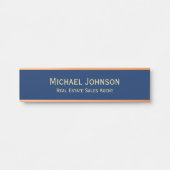 Professional Modern Navy Blue Office Name Title サインプレート (正面)