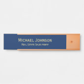 Professional Modern Navy Blue Office Name Title サインプレート (正面)