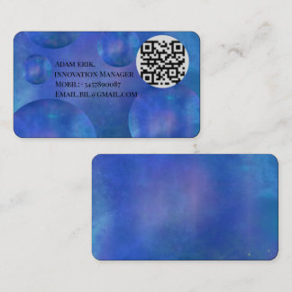 Professional Modern Nebula Galaxy QR Code card 名刺