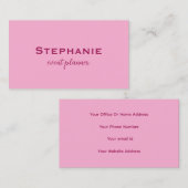 Professional Modern Pink Colorful Girly Trendy  名刺 (正面/裏面)