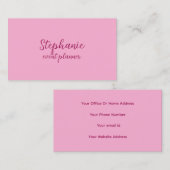 Professional Modern Pink Colorful Trendy Girly 名刺 (正面/裏面)