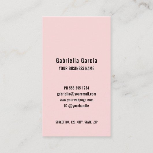 Professional Modern Pink QR Code Logo 名刺 (裏面)