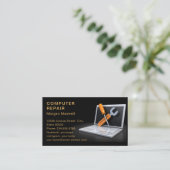 Professional Modern Plain Simple Computer Repair 名刺 (スタンド正面)