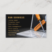 Professional Modern Plain Simple Computer Repair 名刺 (裏面)