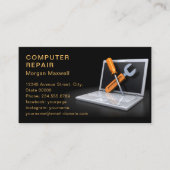 Professional Modern Plain Simple Computer Repair 名刺 (正面)