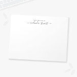 Professional Modern Script ノートパッド<br><div class="desc">Professional Modern notepad featuring name in black modern script font style with custom text in black modern sans serif font style on white background.</div>