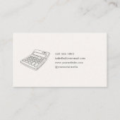 Professional Modern Simple Accountant Bookkeeper 名刺 (裏面)