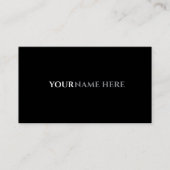 Professional Modern Simple Black Minimalist Busine 名刺 (正面)