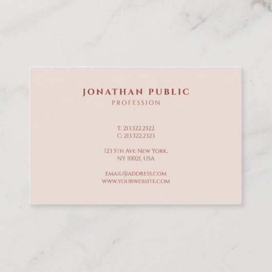 Professional Modern Simple Design Elegant Template 名刺 (裏面)