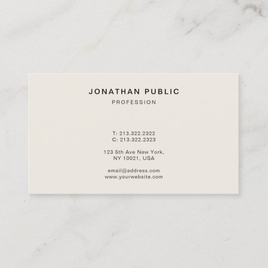 Professional Modern Template Elegant Luxury Colors 名刺 (裏面)