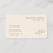 Professional Modern Template Monogram Luxury Cream 名刺 (裏面)