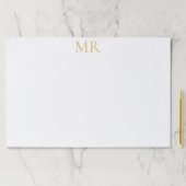 Professional Monogram Minimalist Plain Name ペーパーパッド (インサイチュ)
