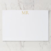 Professional Monogram Minimalist Plain Name ペーパーパッド (正面)