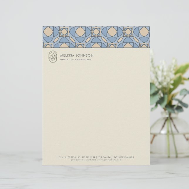 Professional Mosaic Medical Spa Letterhead レターヘッド (スタンド正面)