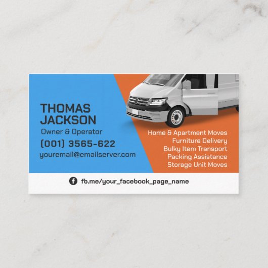 Professional Moving Services - Relocation 名刺 (裏面)