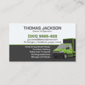 Professional Moving Services - Relocation 名刺 (裏面)