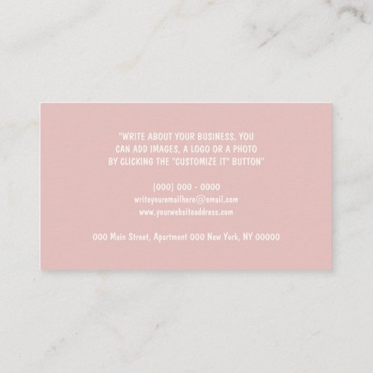 Professional Nanny Milk Bottle 名刺 (裏面)