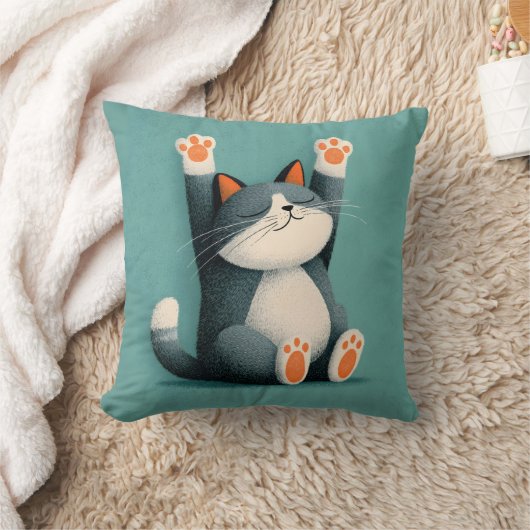 Professional Nap Taker Funny Sleeping Cat クッション (ブランケット)