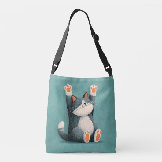 Professional Nap Taker Funny Sleeping Cat クロスボディバッグ (裏面)