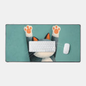 Professional Nap Taker Funny Sleeping Cat デスクマット (キーボード&マウス)