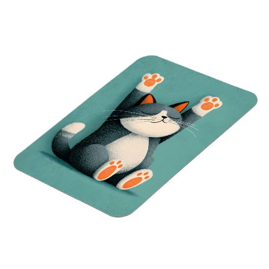 Professional Nap Taker Funny Sleeping Cat マグネット (左側)