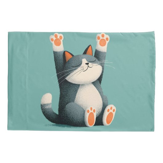 Professional Nap Taker Funny Sleeping Cat 枕カバー (裏面)