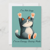 Professional Nap Taker Funny Sleeping Cat 案内状 (正面)