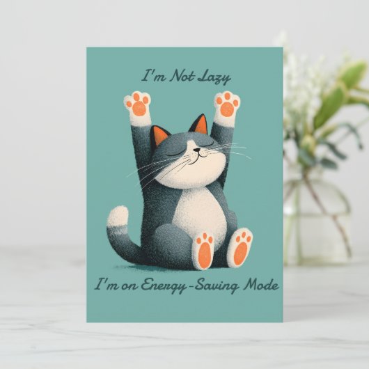 Professional Nap Taker Funny Sleeping Cat 案内状 (スタンド正面)