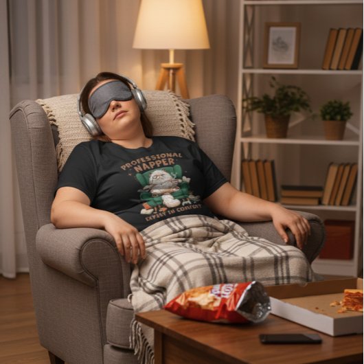 Professional Napper Funny Cat Comfort Expert Tシャツ