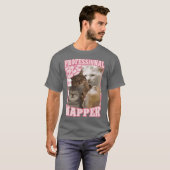 professional napper funny cat memes family vintage tシャツ (正面フル)